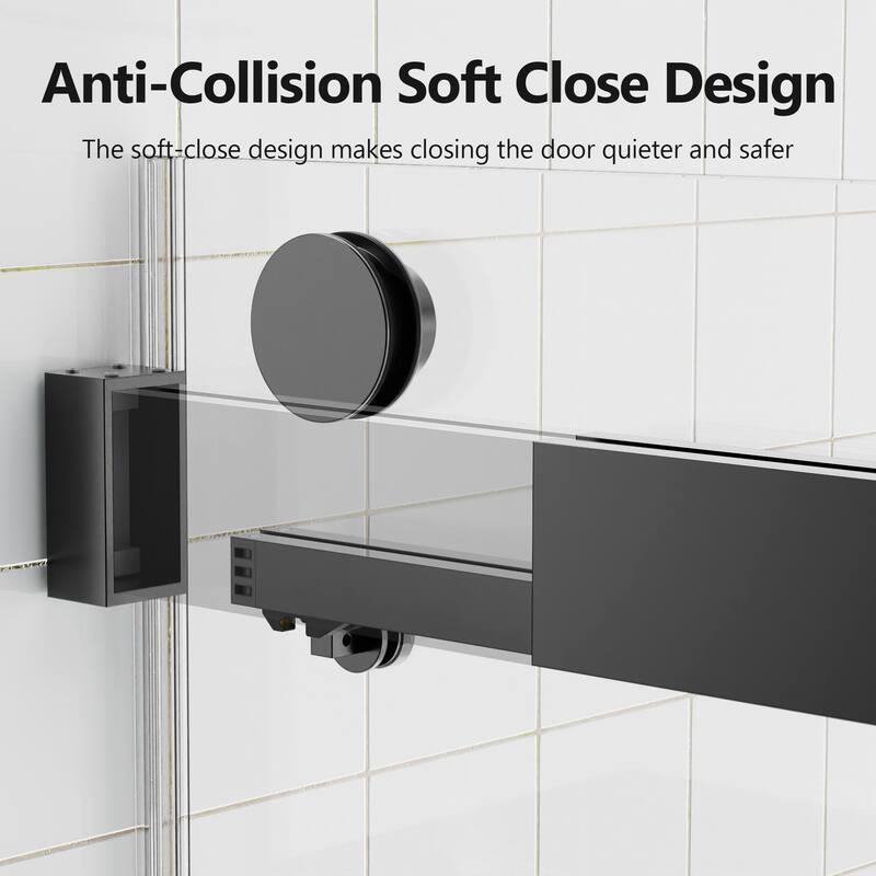 56-60 inches W *76 inches H Frameless Double Sliding