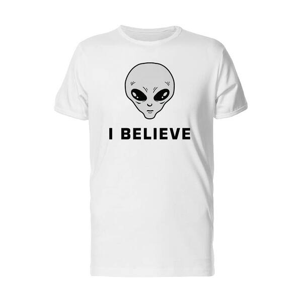 Shop I Believe Alien Head Tee Men S Image By Shutterstock Overstock 21807797