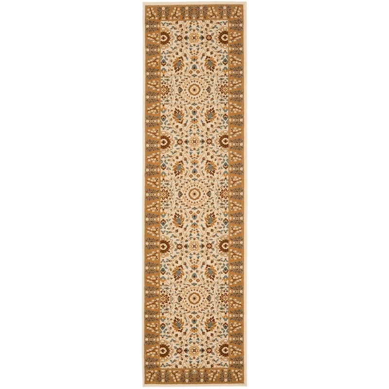SAFAVIEH Treasures Manerva Oriental Rug - 2'2" x 8' Runner - Ivory/Caramel