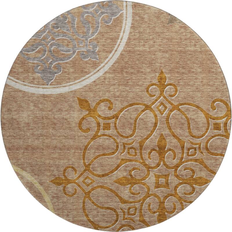 Premium Washable Super Soft Transitional Scroll Mayfield Rug
