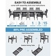 preview thumbnail 25 of 36, WINSOON 12-Piece HIPS All Weather Outdoor Patio Dining Sets with Umbrella Hole& Aluminum Frame,2-Table 10-Chairs