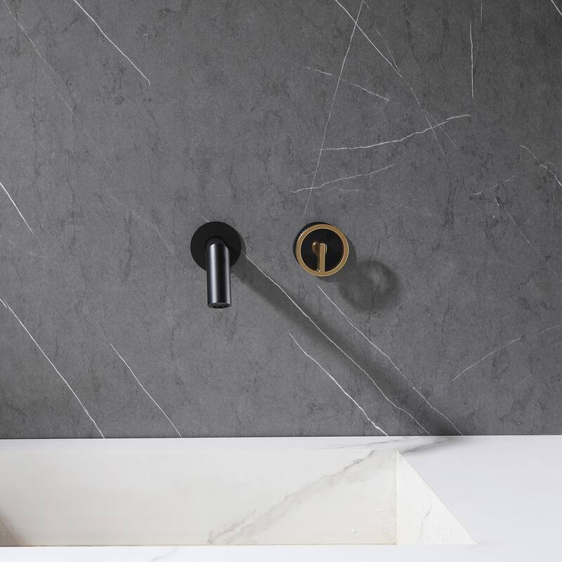 Solid Brass Single Handle Or Double Handle Wall Mounted Bathroom Faucet