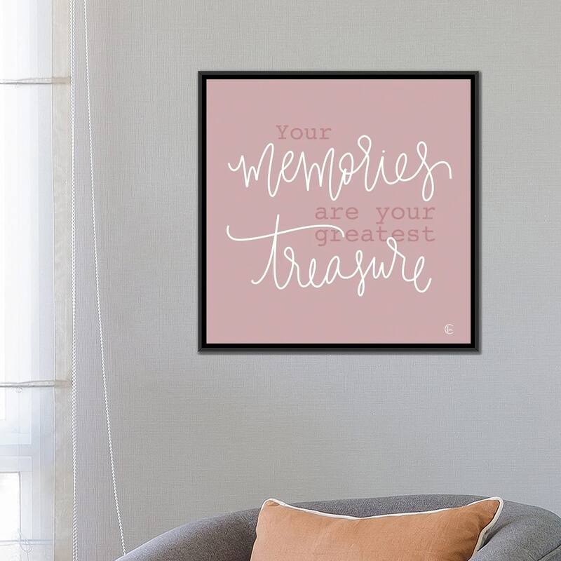 iCanvas "Your Memories Are Your Biggest Treasure" by Fearfully Made Creations Framed Canvas Print