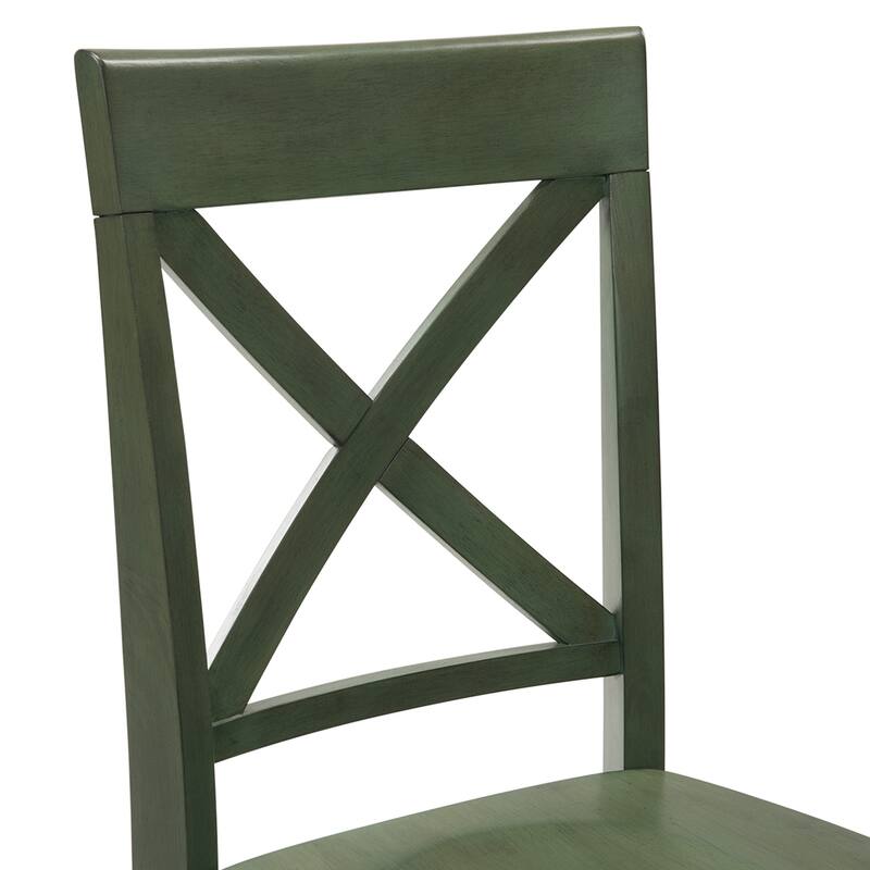 Vintage X Back Wood Cross Back Dining Chairs