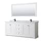 Option White, Black Trim, White Carrara Marble Top