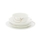 preview thumbnail 2 of 7, Elama Sydney 24 Piece Porcelain Double Bowl Dinnerware Set, Service for 6