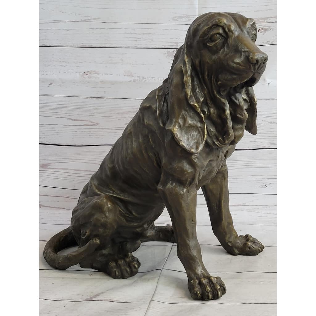 Bloodhound Bet Hound Wrinkly Dog Figure Statue Sculpture 14 Inches X 18 Inches