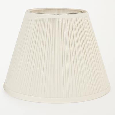 White Pleated Lamp Shade 7" x 13" x 10" Tall - 7" Top x 13" Diameter x 10" Height
