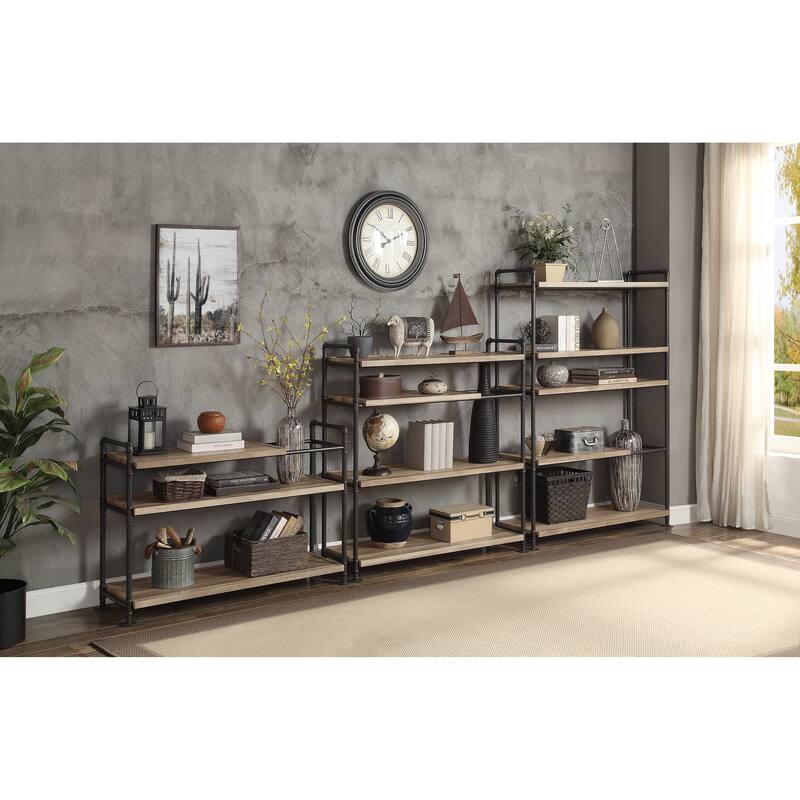 Brantley Metal Frame Bookshelf with Shelves