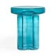 Modern Artistic Flower Glass Round Coffee Table Side Table - Bed Bath ...