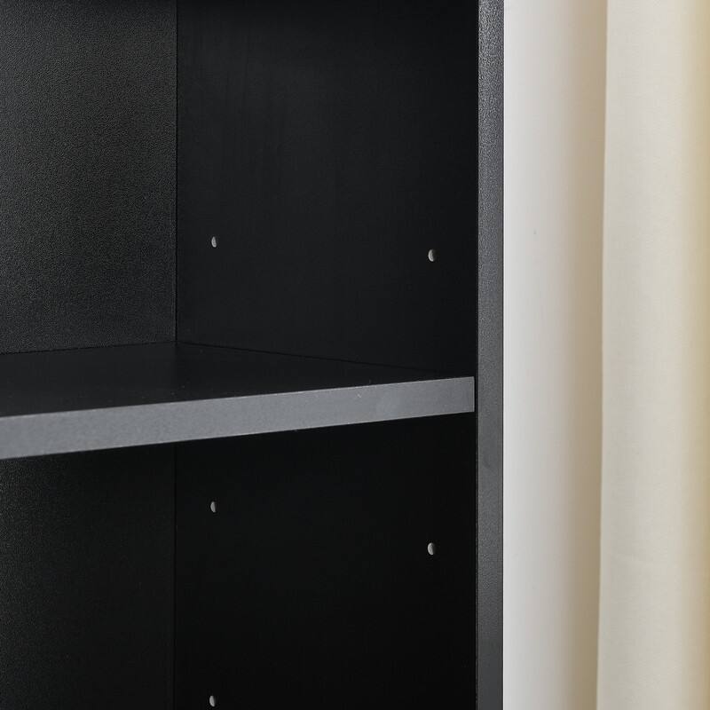 8-Tier Multi-Functional Media Tower & Bookcase, Adjustable Storage Cabinet for Home Office