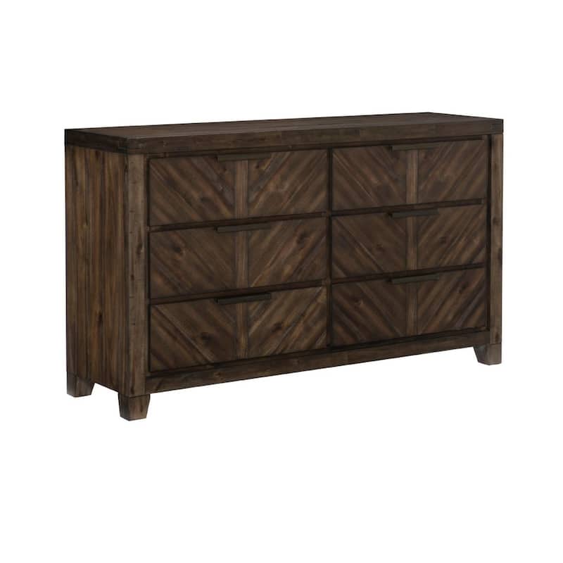 Marcille 3 Piece Cherry Modern Panel Bedroom Set