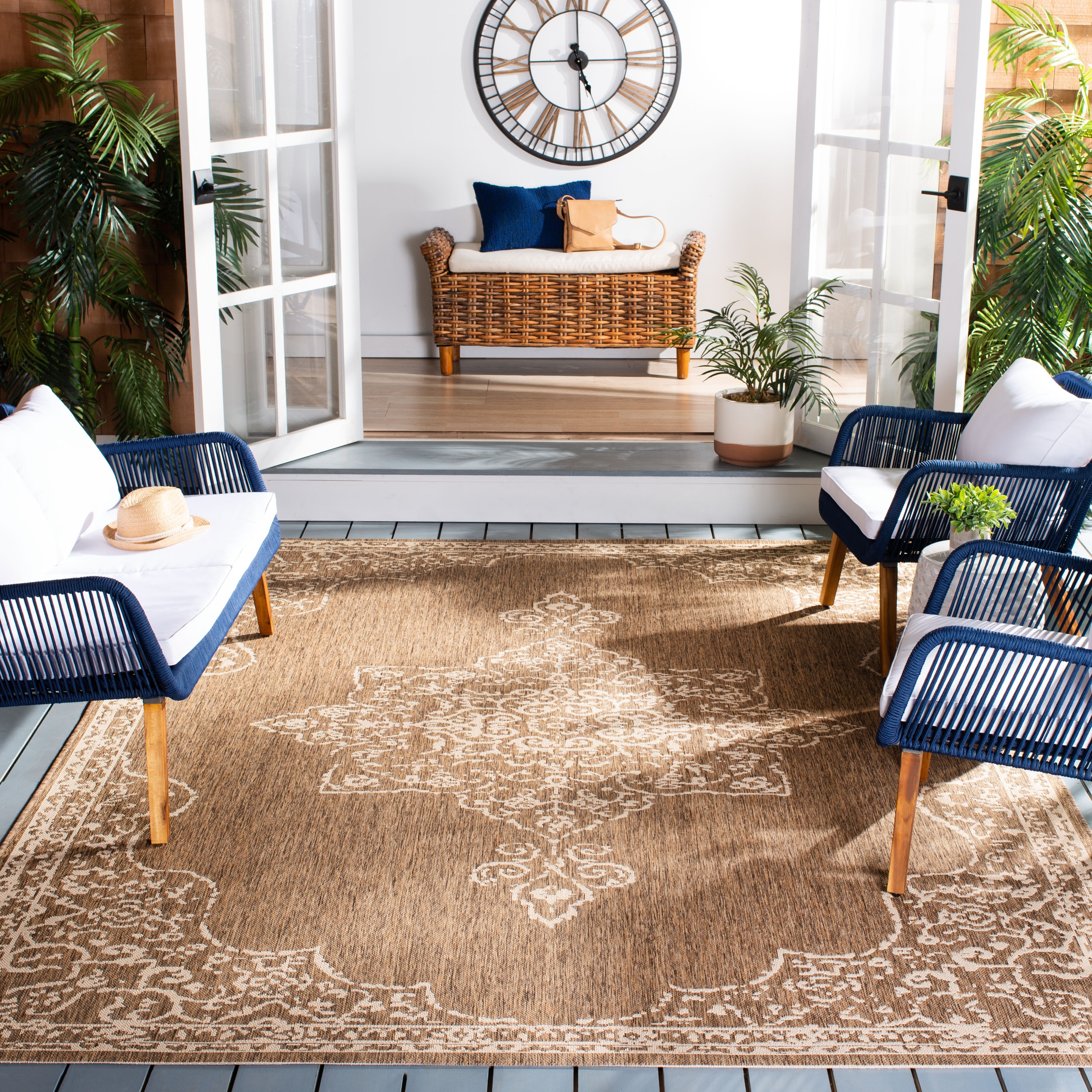 SAFAVIEH Beach House Winona Indoor/ Outdoor Waterproof Patio Backyard Rug -  Yahoo Shopping