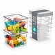 preview thumbnail 1 of 3, Sorbus Large Storage Clear Containers with Lids Toy Bins and Organizers, Medium - 4 Pk Clear