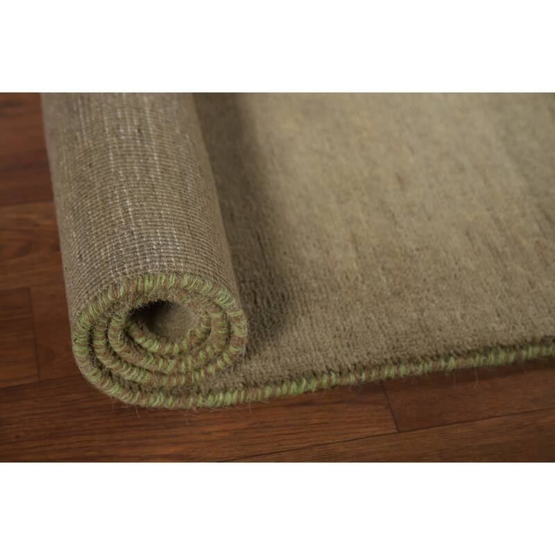 Gabbeh Modern Foyer Rug Beige Handmade Wool Carpet - 2'8"x 3'11"