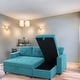 preview thumbnail 71 of 71, Reversible Sectional Sleeper Sofa with Storage Chaise & Pull-Out Bed
