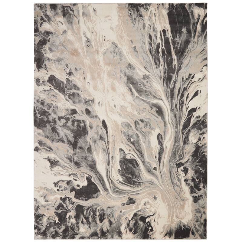 Inspire Me Home Decor Neutral Modern Abstract Area Rug - 12' x 15' - Grey