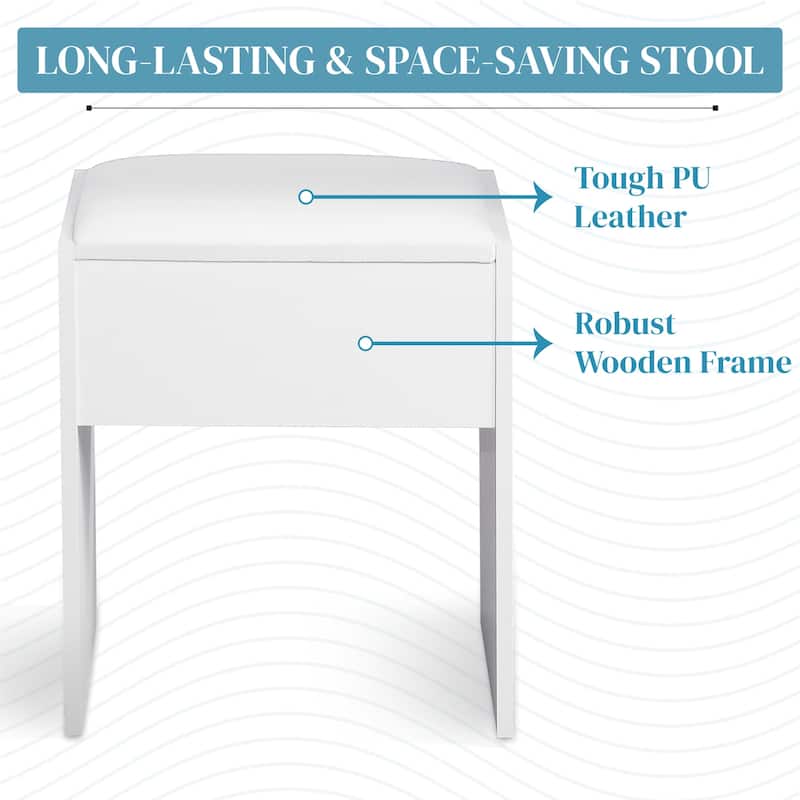 Makeup Vanity Table with 11 Lights, Power Outlet, 7 Drawers & Mirror