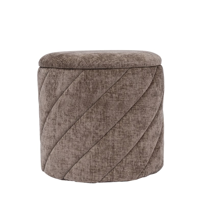 Diagonal Tufted Foldable Storage Ottoman with Reversible Lid