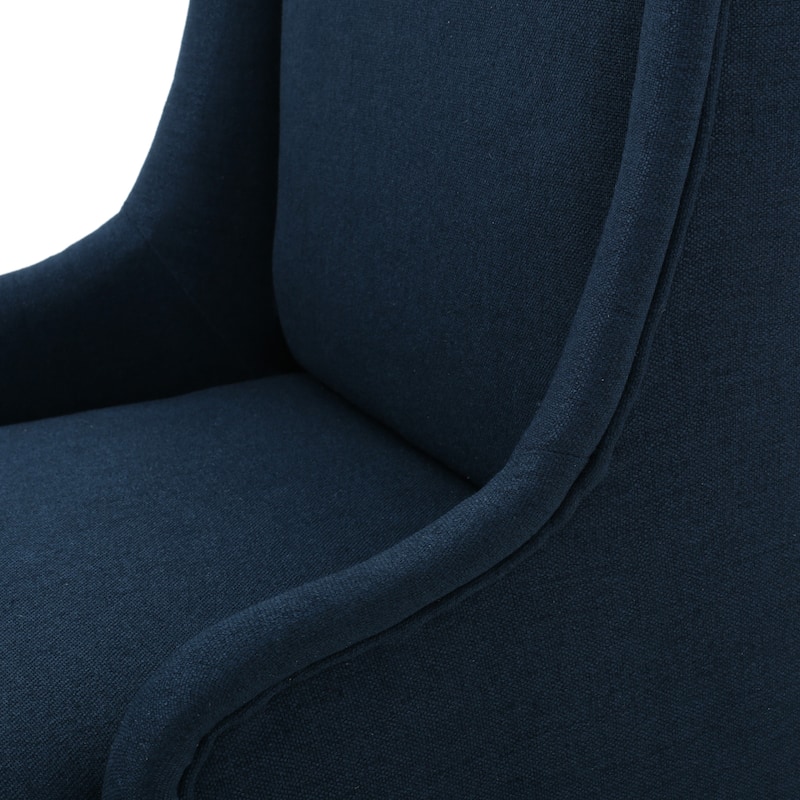 Roomfitters Tall Wingback Dining Chair with Upholstered Seat and Curved Backrest, Elegant Accent Chair