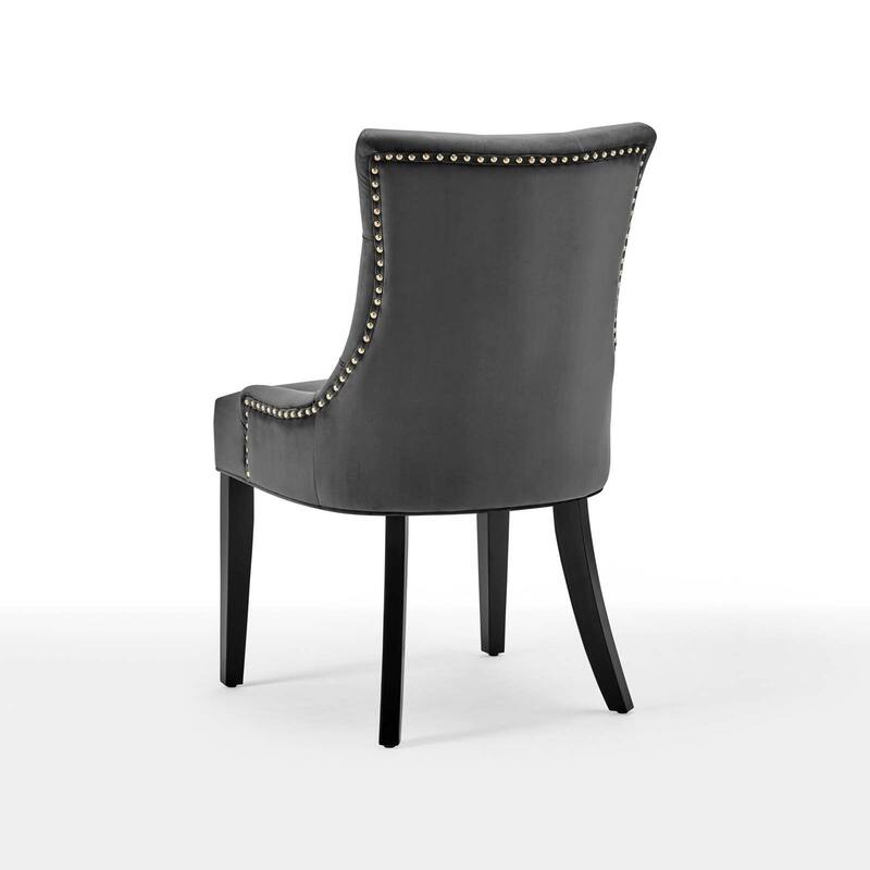 Silver Orchid Kornman Velvet Dining Side Chairs (Set of 2)