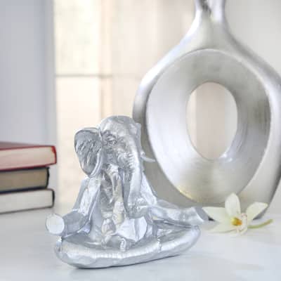 Sagebrook Home Serene Elephant Figurine - 8" x 4" x 6"