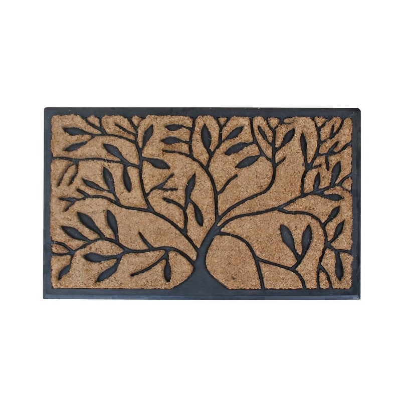 A1HC Handcrafted Molded Rubber and Coir Doormat