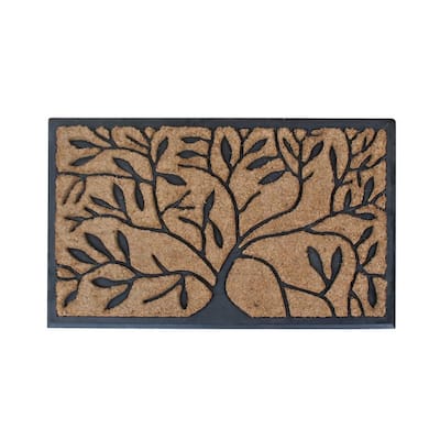 A1HC Handcrafted Molded Rubber and Coir Doormat