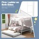 preview thumbnail 17 of 17, Costway Twin Over Full Metal Slats Bunk Bed Frame with Trundle, Guard