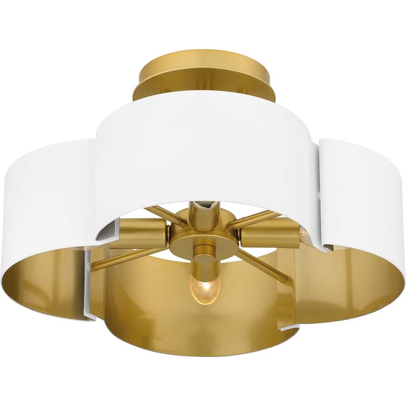 Balsam 4-Light White Lustre Semi-Flush Mount - White Lustre