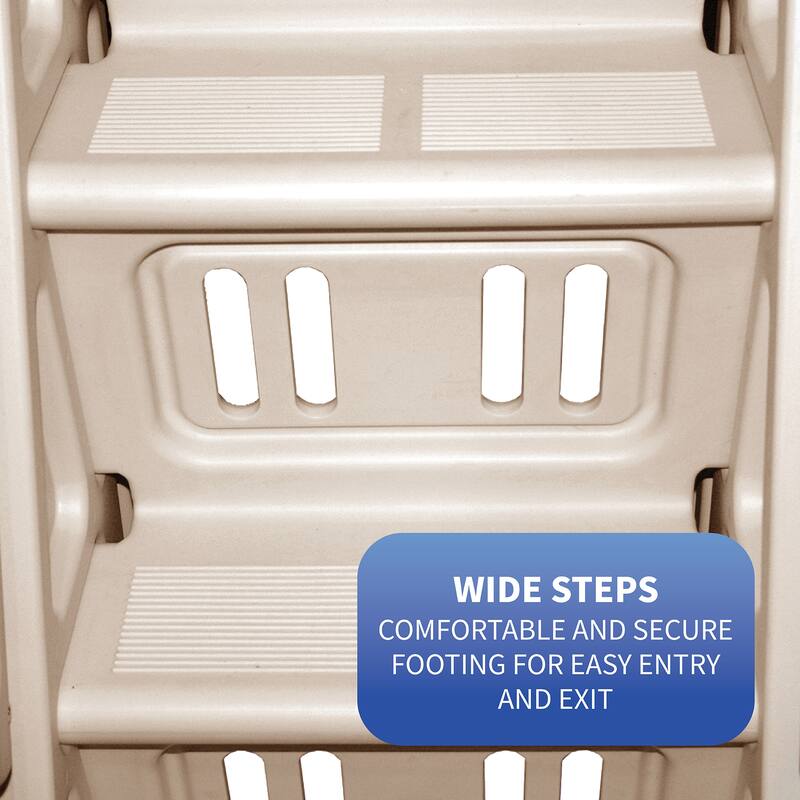Blue Wave Taupe Deluxe 24-inch In-pool Steps for Above Ground Pools - N/A