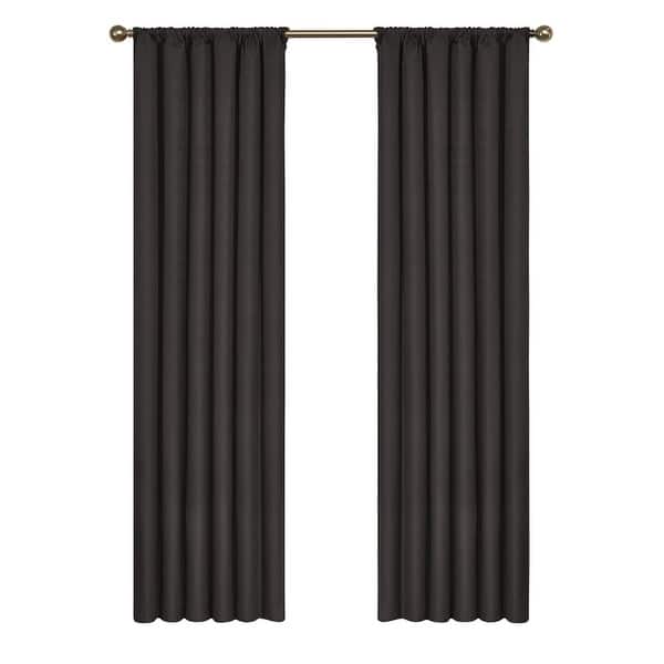 ECLIPSE Kendall Modern Blackout Thermal Rod Pocket Window Curtain for Bedro Eclipse Kendall Modern Darkening Insulated Drapes, Single Panel