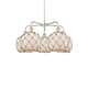 Option Polished Nickel / White Glass with Brown Rope