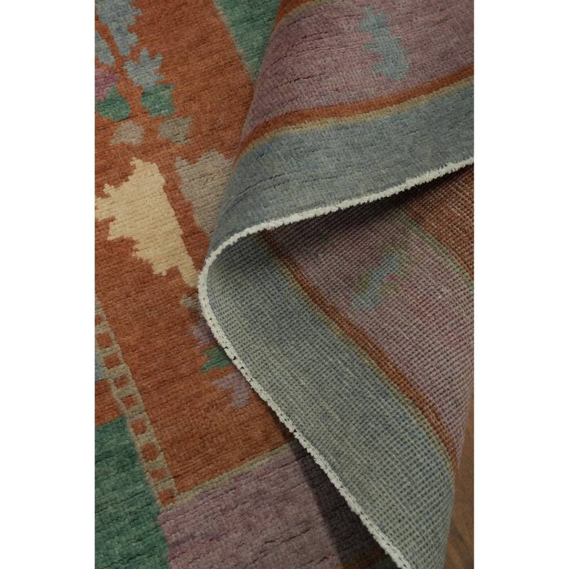 Vegetable Dye Gabbeh Turkish Area Rug Handmade Carpet - 9' 1'' X 6' 0''