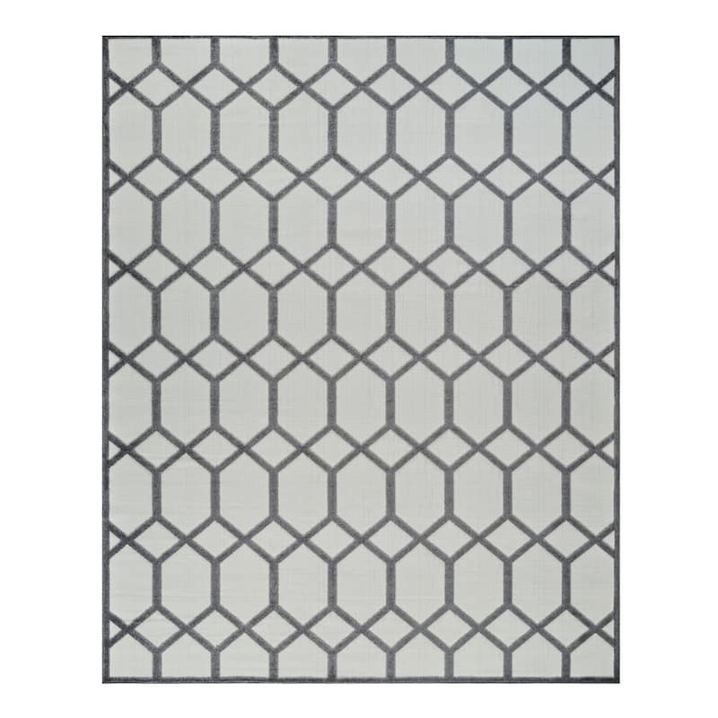 Mara Abstract Shapes Weather Resistant Current & Stylish Outdoor Rug