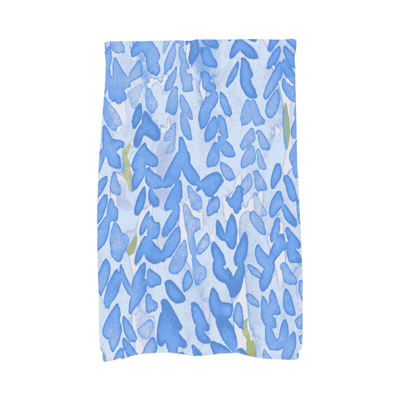 Flower Bell 18 x 30 inch Floral Hand Towel - Light Blue