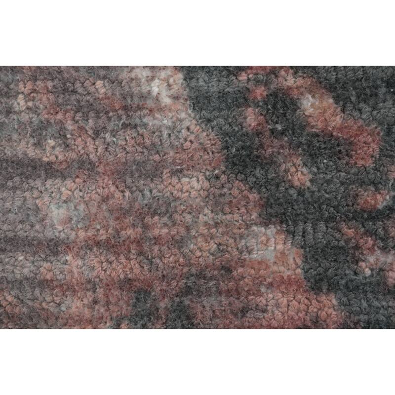 Hand Knotted Oriental Viscose Silk Carpet Modern Pictorial Coral Abstract Area Rug - 6' 2'' X 3' 11''
