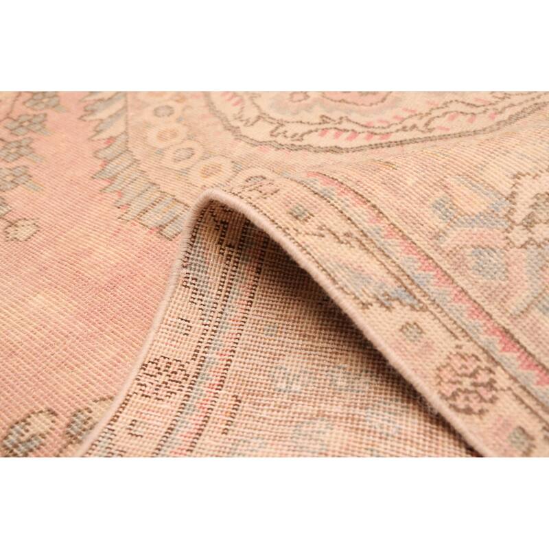 ECARPETGALLERY Hand-knotted Antalya Vintage Pink Wool Rug - 6'5 x 9'0