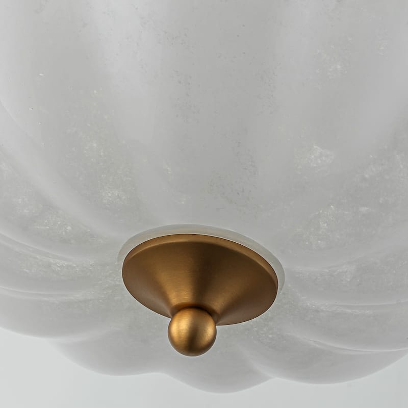 3 Light Glass Ceiling Light Fixture Gold Semi Flush Mount Ceiling Light Fixture