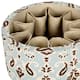 Option Light Blue, White, Brown Ikat; Inside Beige