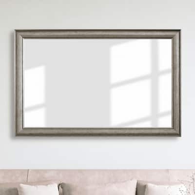 Frame My Mirror Blackened Satin Nickel Framed Vanity Mirror, Oxfordshire Design