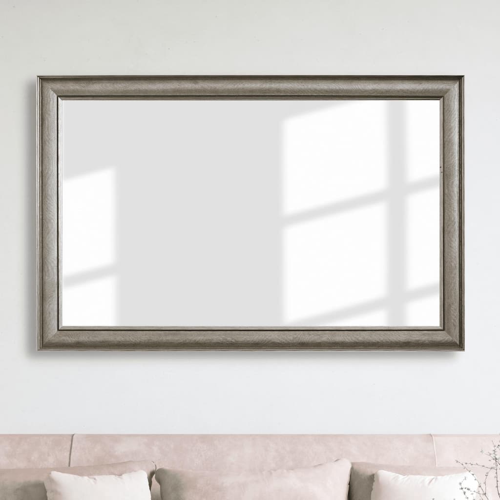 Frame My Mirror Blackened Satin Nickel Framed Vanity Mirror, Oxfordshire Design