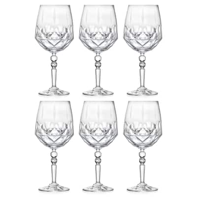 Goblet Red Wine Water Glass Set of 6 24 oz. by Majestic Gifts Inc. Made in Europe
