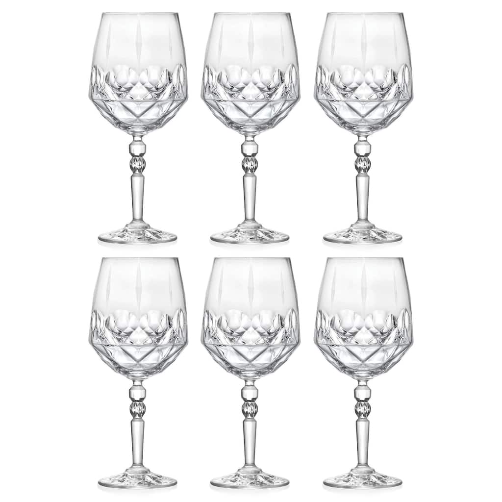 Goblet Red Wine Water Glass Set of 6 24 oz. by Majestic Gifts Inc. Made in Europe