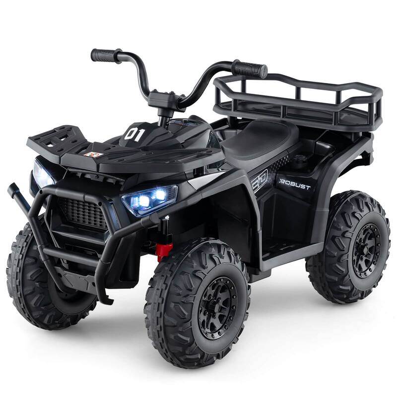 Costway 24V Kids Ride on Electric ATV Car Toy with Spring Suspension & - See Details - Black