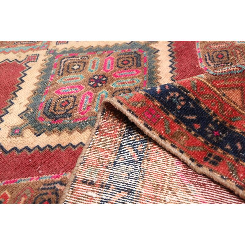 ECARPETGALLERY Hand-knotted Antalya Vintage Dark Red Wool Rug - 3'0 x 10'7