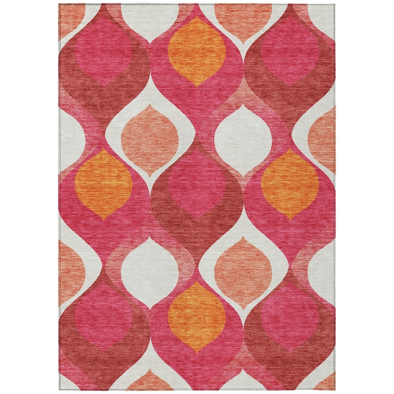 HomeRoots Ogee Transitional Rectangle Outdoor Rug