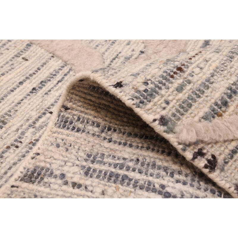 ECARPETGALLERY Hand-knotted Looma Ivory Wool Rug - 8'3 x 9'10