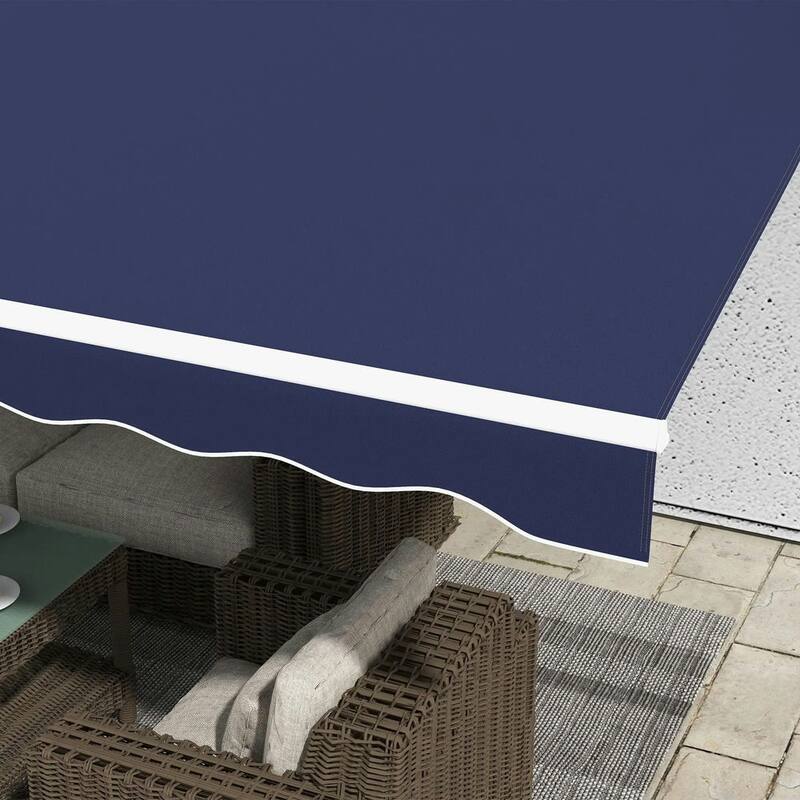 16'x10' Electric Awning, Retractable, Remote Controller, Manual Crank