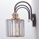 preview thumbnail 10 of 10, ExBrite Modern Rose Gold Dimmable Bathroom Crystal Vanity Lights